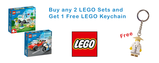 Buy any 2 LEGO Sets and Get 1 Free LEGO Keychain
