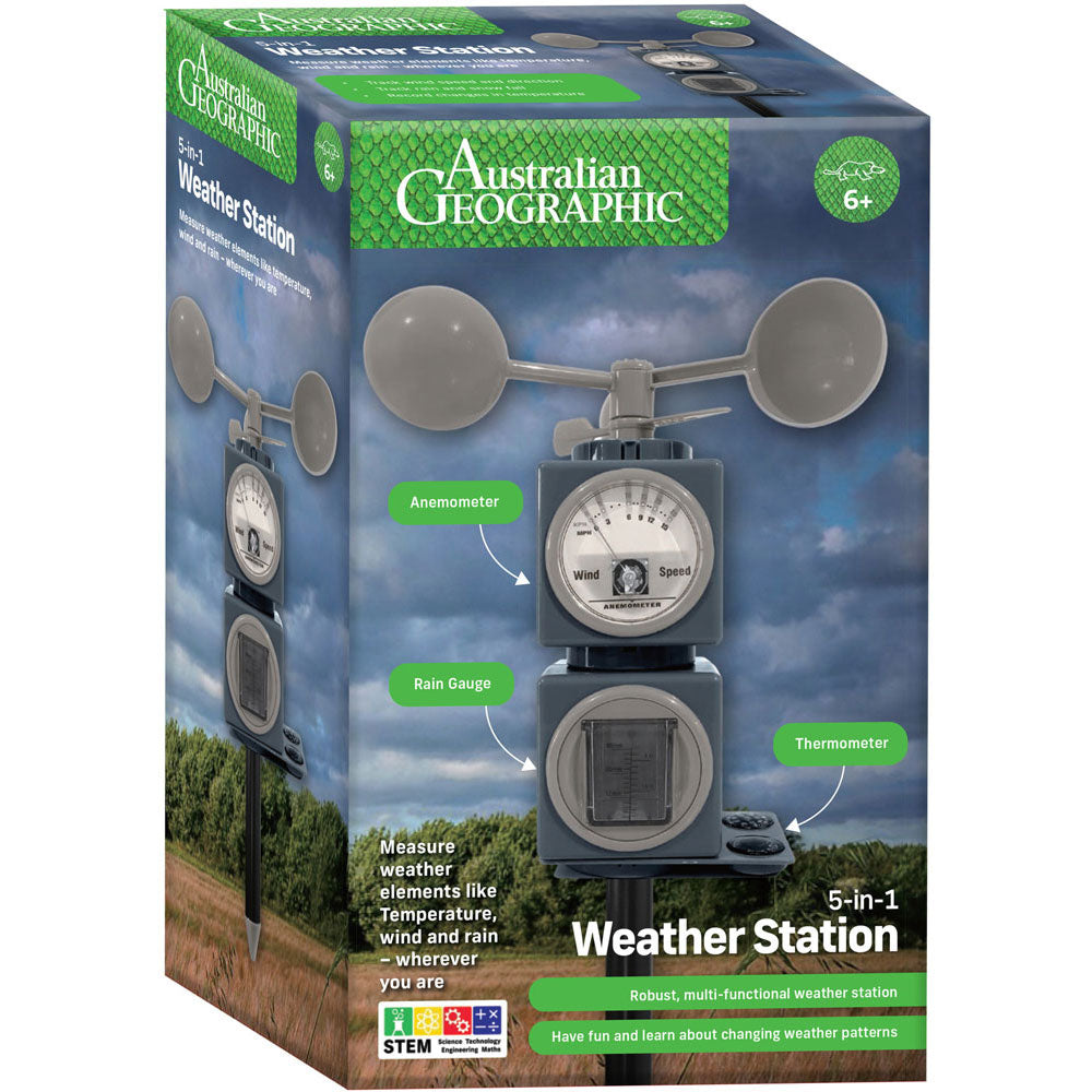 Australian Geographic 5-in-1 Weather Station children educational toy