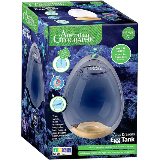 Aqua Dragons Egg Tank Educational Toy by Australian Geographic in box packaging