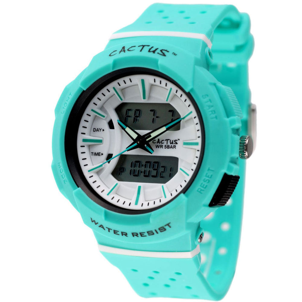 Cactus Aqua Combo Kids AnaDigi Watch with analogue and digital displays