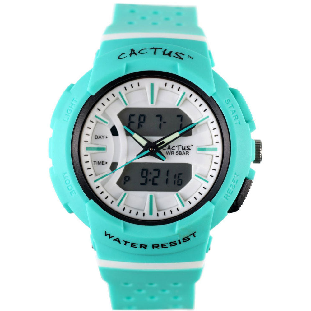 Cactus Aqua Combo Kids AnaDigi Watch front view