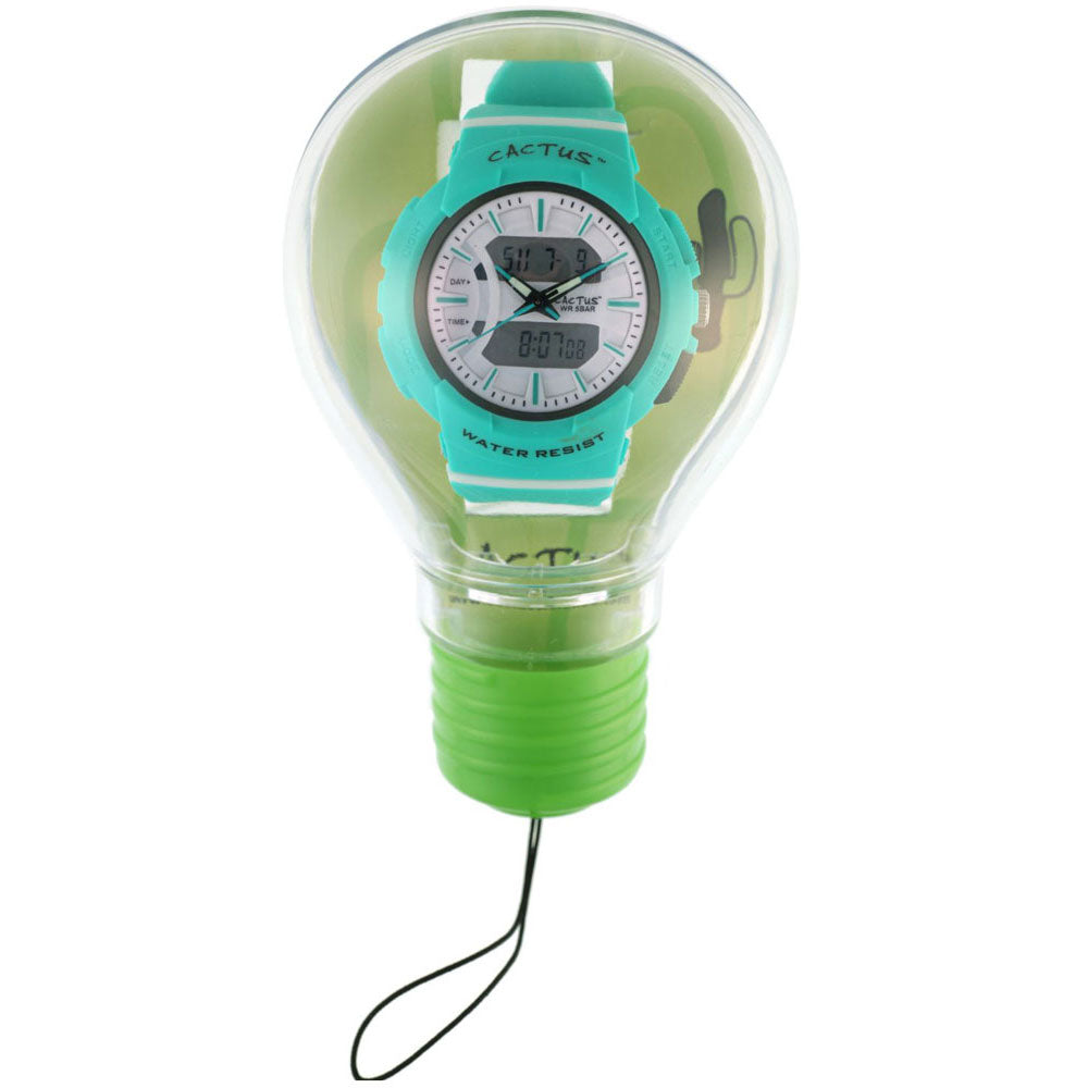 Cactus Aqua Combo Kids AnaDigi Watch packed in globe packaging