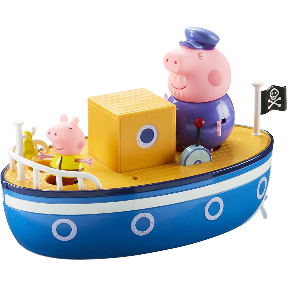 Tomy Peppa Pig Bath Toys Value Pack - Pedalo Boat & Grandad Pig's Boat