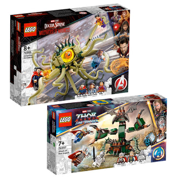 LEGO Marvel 76205 Gargantos Showdown & 76207 Attack on New Asgard Value Pack