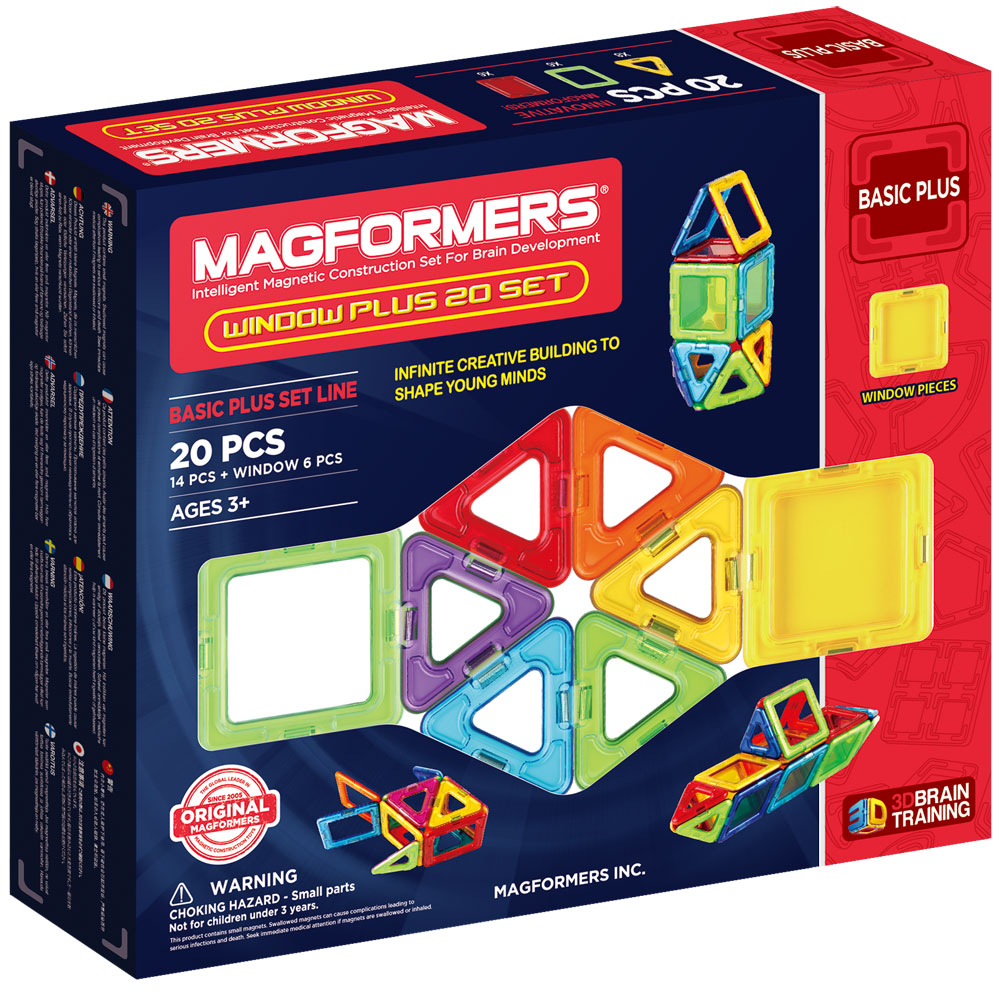 Magformers Window Plus 20 Piece Magnetic Construction Set in box packaging