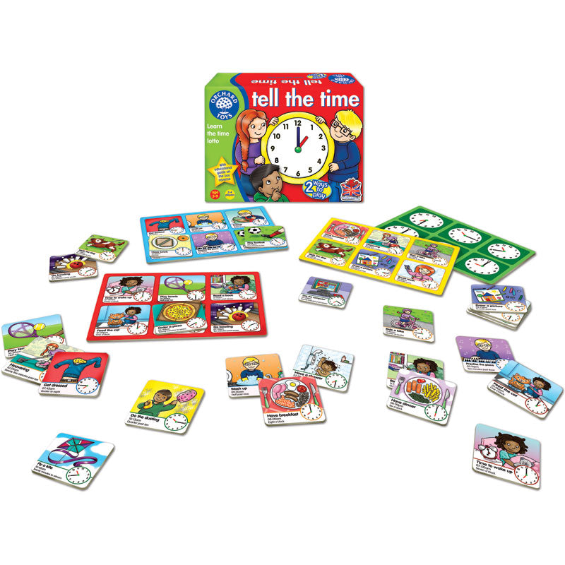 Orchard Toys Games Value Pack - Tell The Time Lotto & Match and Spell