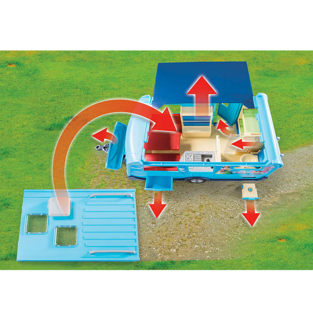 Playmobil Family Fun 9502 Funpark Pickup with Camper