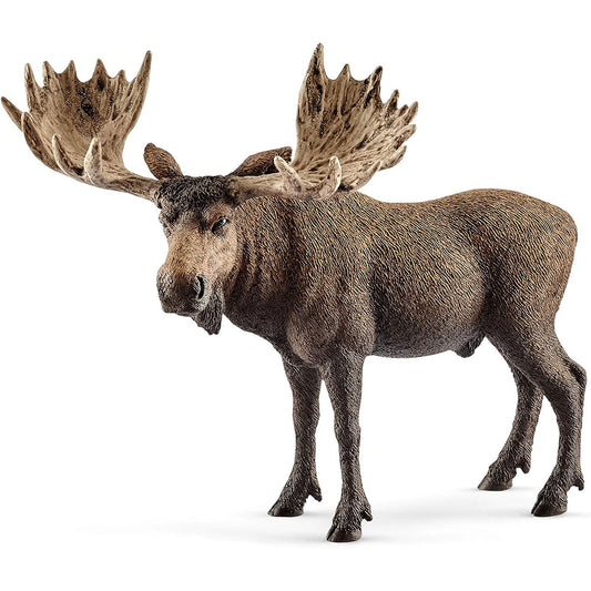 Moose Bull Animal Figurine from Wild Life by Schleich for kids aged 3 years and up
