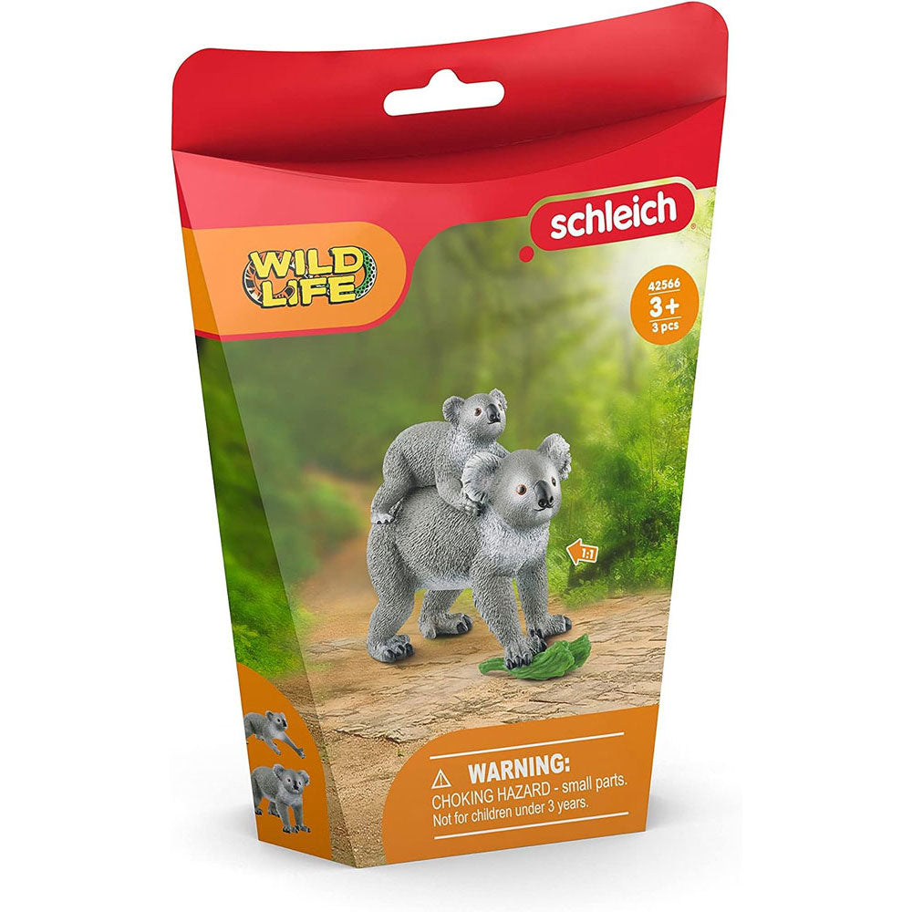 Schleich Wild Life Animal Figurines Value Pack - Harpy Eagle & Koala Mother and Baby