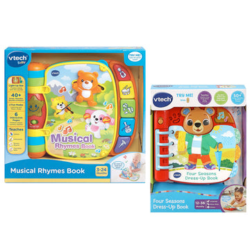VTech Musical Rhymes & Four Seasons Dress-Up Books Value Pack