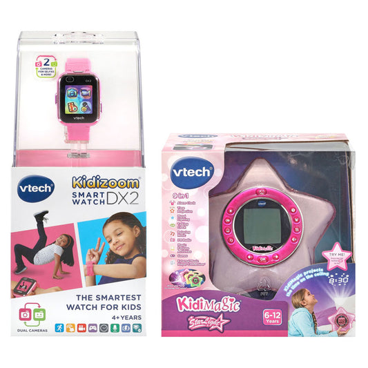 Smart Watch DX2 Pink & StarLight Alarm Clock Value Pack from VTech