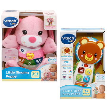 VTech Baby Toys Plush Singing Puppy & Play Phone Value Pack