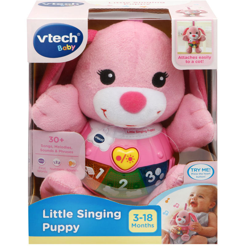 VTech Baby Toys Value Pack - Plush Little Singing Puppy Pink & Peek and Play Phone