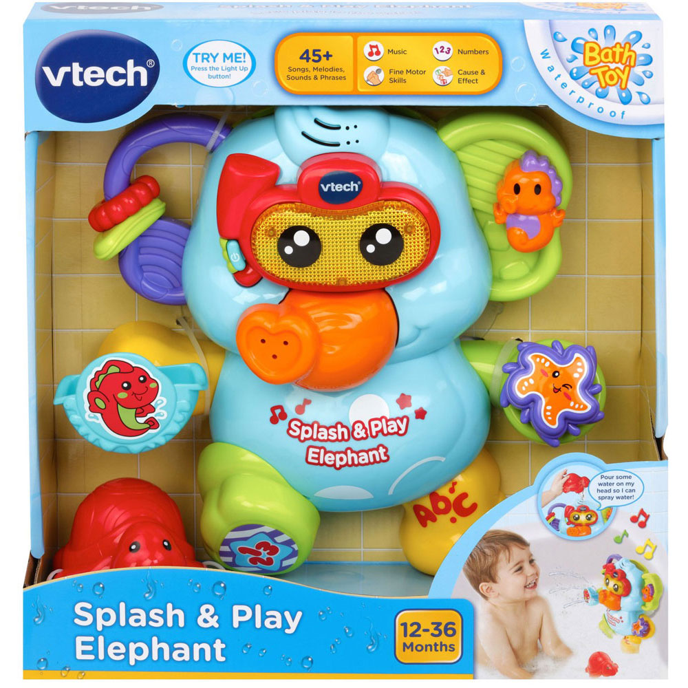 VTech Splash & Play Elephant Bath Toy & FREE Swim Cap