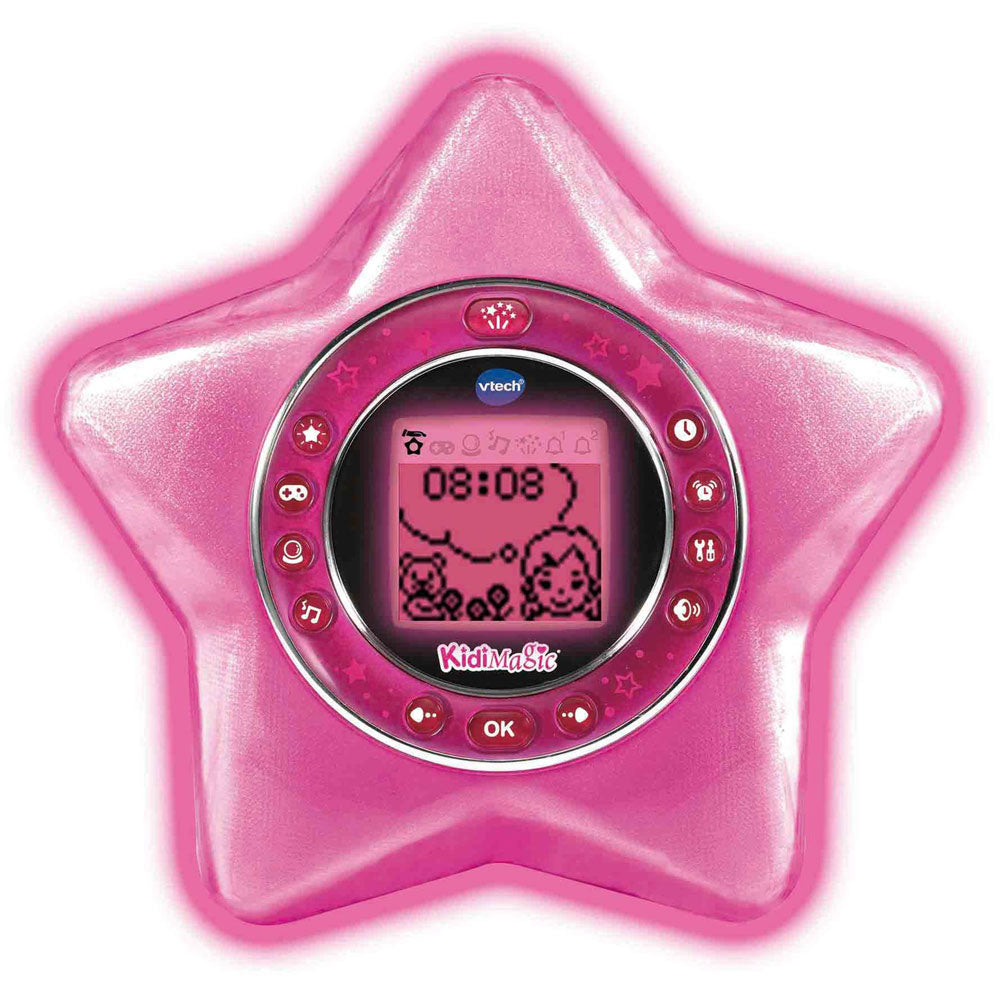 Time telling alarm clock for kids with FM radio and a backlight screen with 15 different clock faces