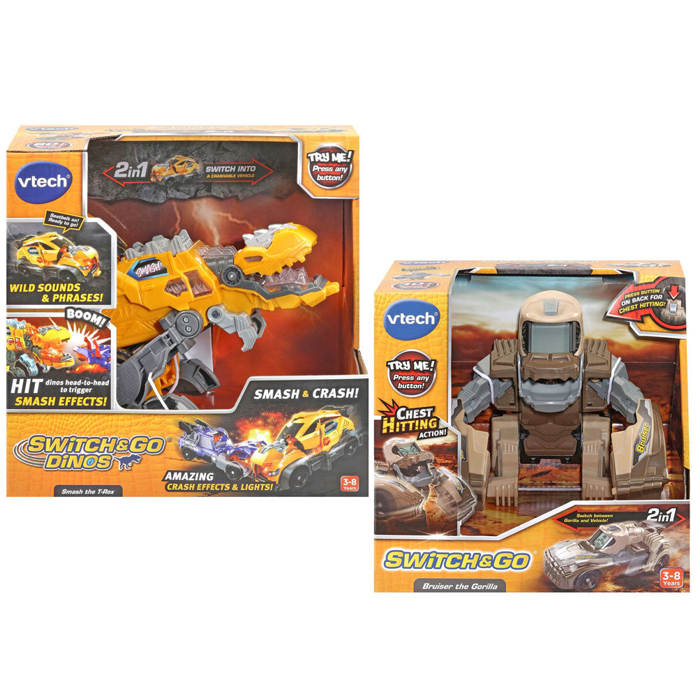 VTech Switch & Go Value Pack - T-Rex & Gorilla