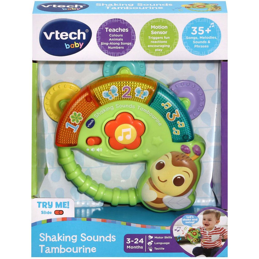 VTech Musical Toys Value Pack - Tummy Time Piano & Shaking Sounds Tambourine