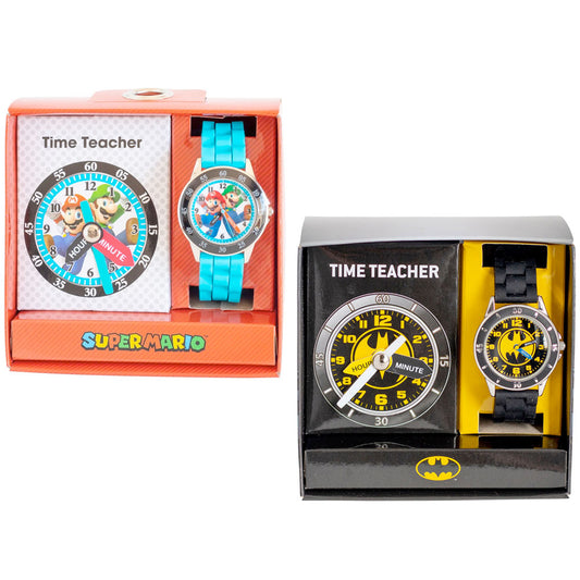 Super Mario & Batman Time Teacher Watches Value Pack