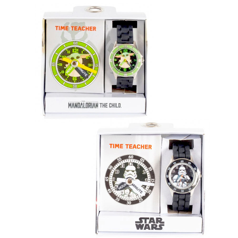 You Monkey Star Wars Time Teacher Watches Value Pack - Mandalorian Baby Yoda & Stormtrooper