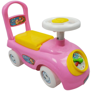 Aussie Baby Tick Tock Clock Ride-On - Pink