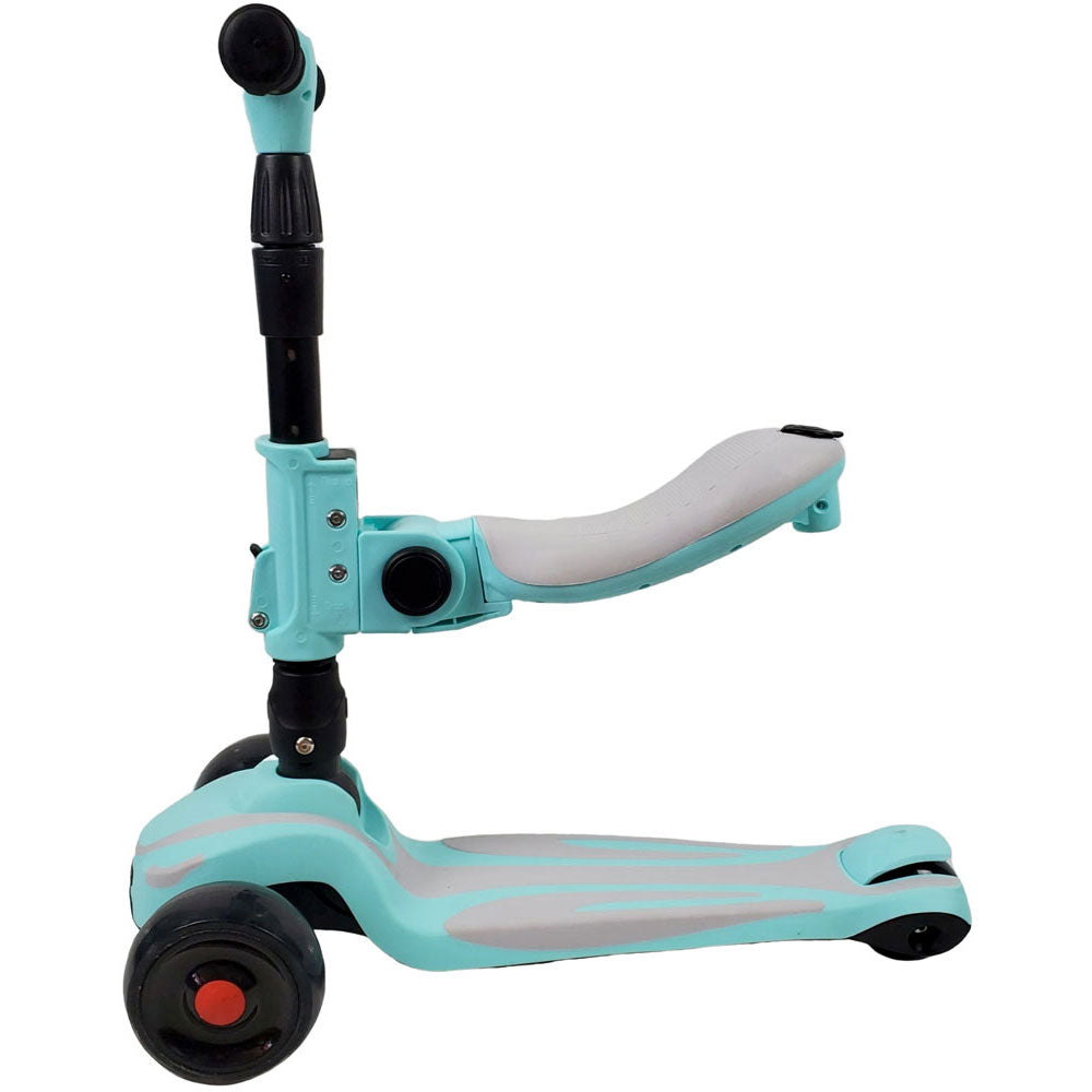 Aussie Baby Super Max 2-in-1 Kids Foldable Scooter & Ride-On - Aqua