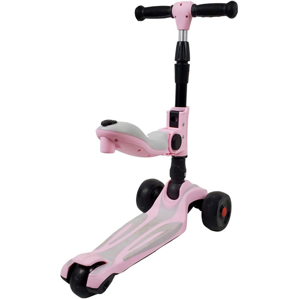 Aussie Baby Super Max 2-in-1 Kids Foldable Scooter & Ride-On - Pink