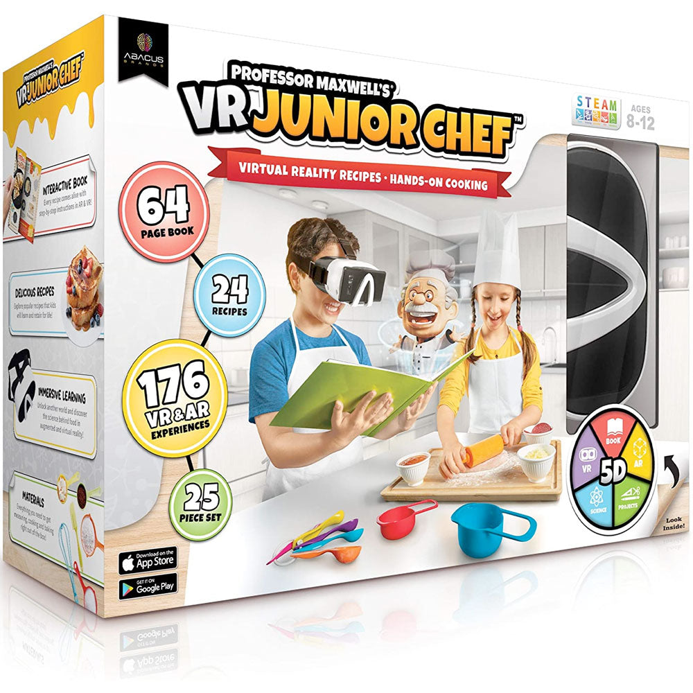 This Professor Maxwell's VR Junior Chef from Abacus is a virtual reality cooking kit designed for children.