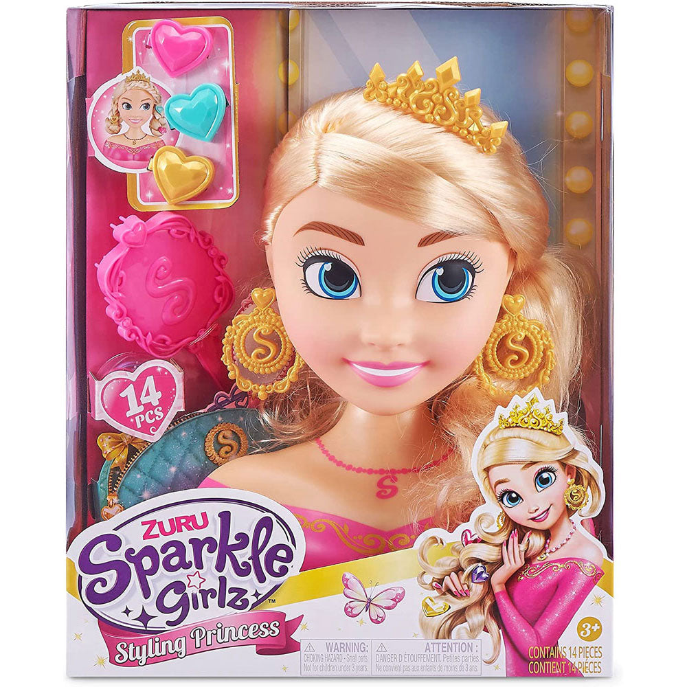 Zuru Sparkle Girlz Styling Princess Doll Head with Accessories