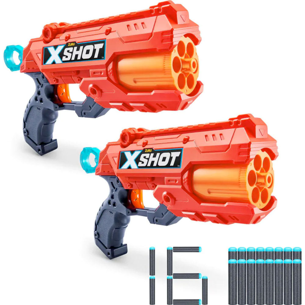 Zuru X-Shot Excel Reflex 6 Blaster Twin Pack with 16 Darts