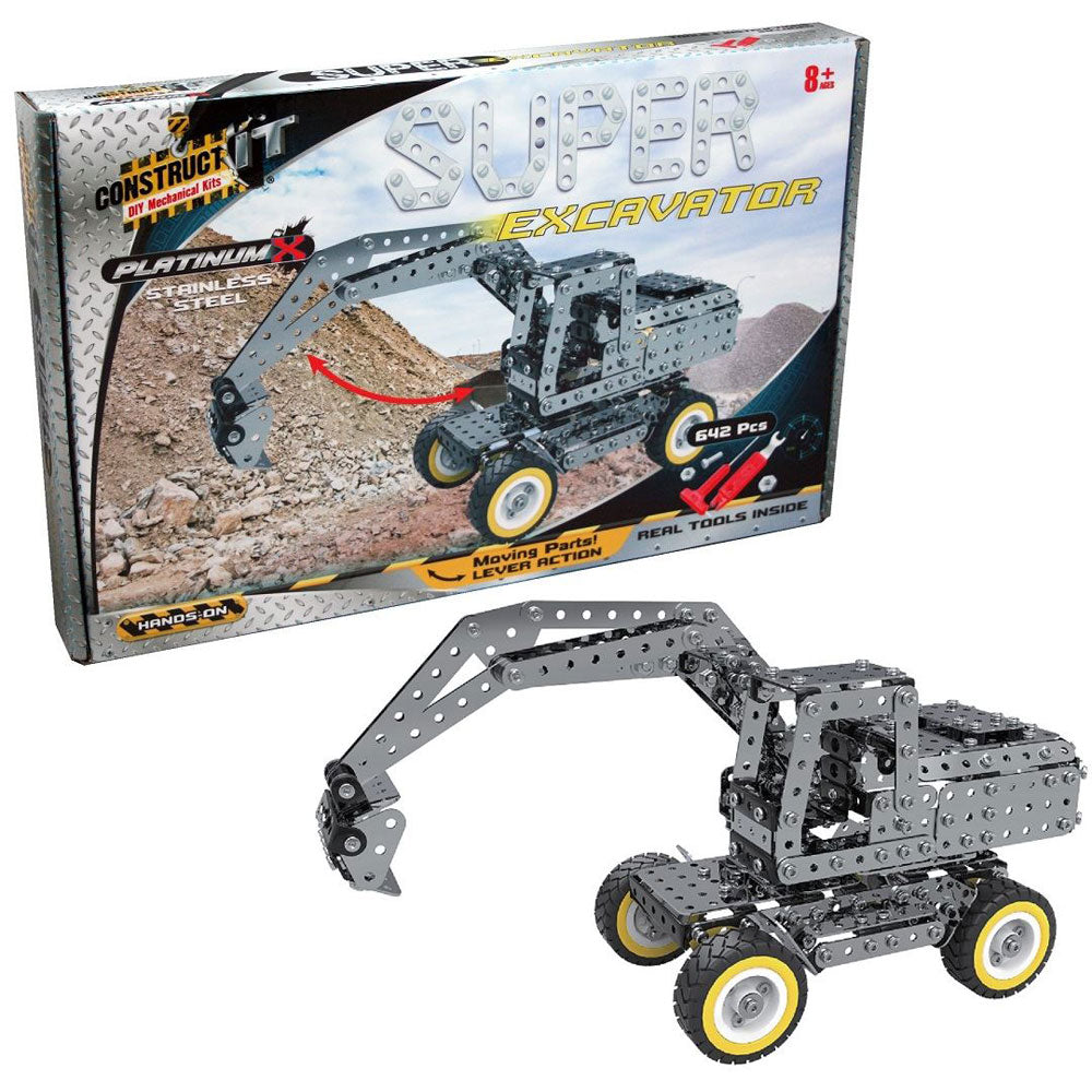 Construct-It DIY Mechanical Kits - Platinum X Super Excavator