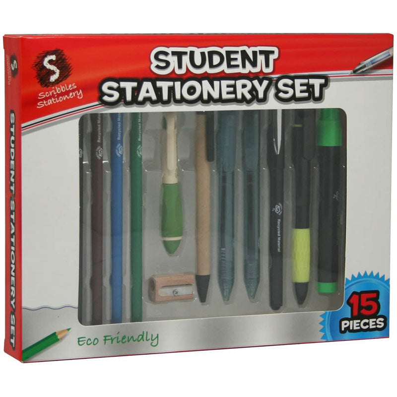 Green Tree 15 piece Eco-Friendly Stationery Set