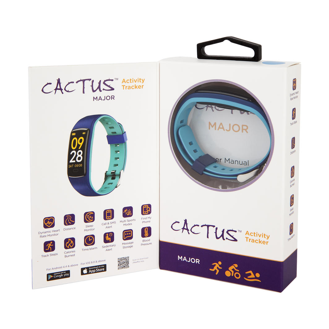 Blue Major Fitness Activity Tracker Watch with 3 Screen Display Options