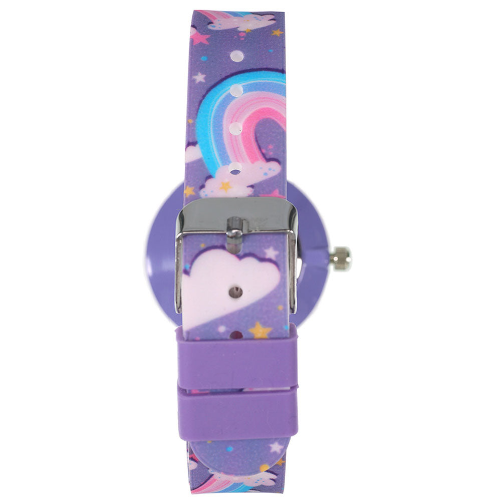 Cactus Primary Time Teacher Watch - Purple Rainbows