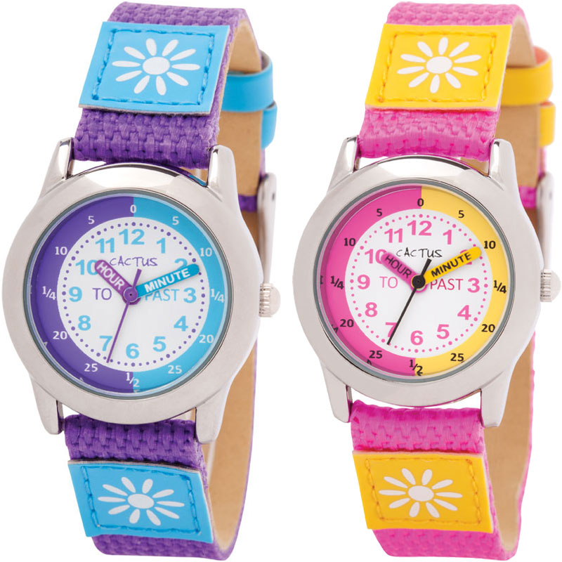 Cactus Time Teacher Watch Value Pack - Purple & Pink