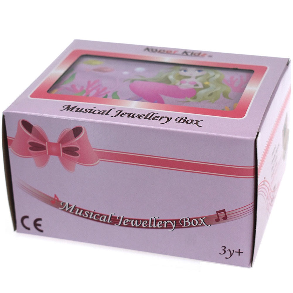 Mermaid Keepsake Musical Jewellery Box by Kaper Kidz in box packaging