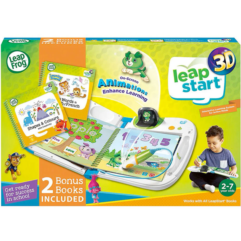LeapFrog LeapStart 3D Interactive Learning System Green Bundle with 3 Bonus Books