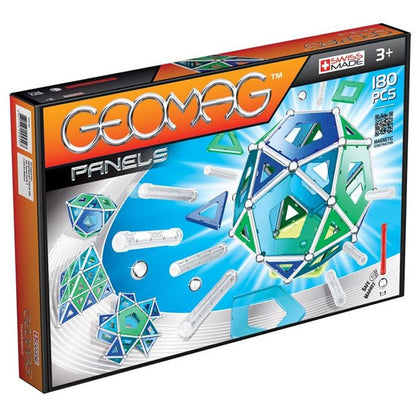 Classic Panels 180 Piece Magnetic Construction Set by Geomag for kids aged 3 years and up