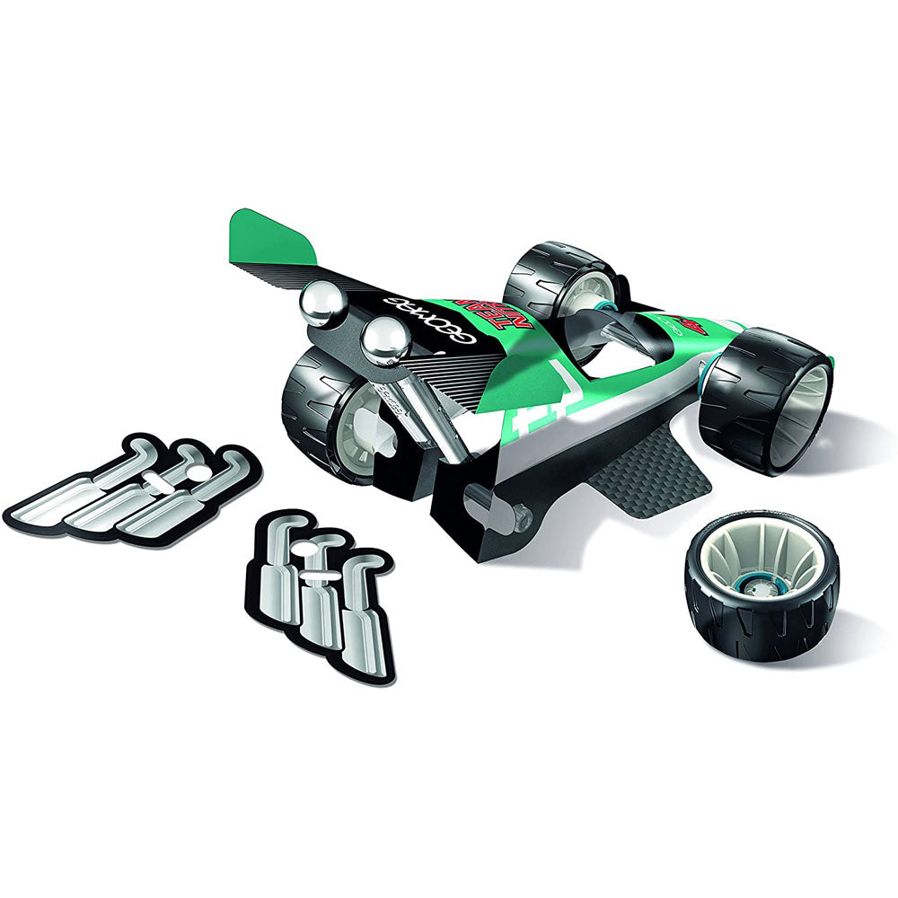Classic Wheels Team Nitro 25 Piece Magnetic Construction Set by Geomag promotes STEM learning.