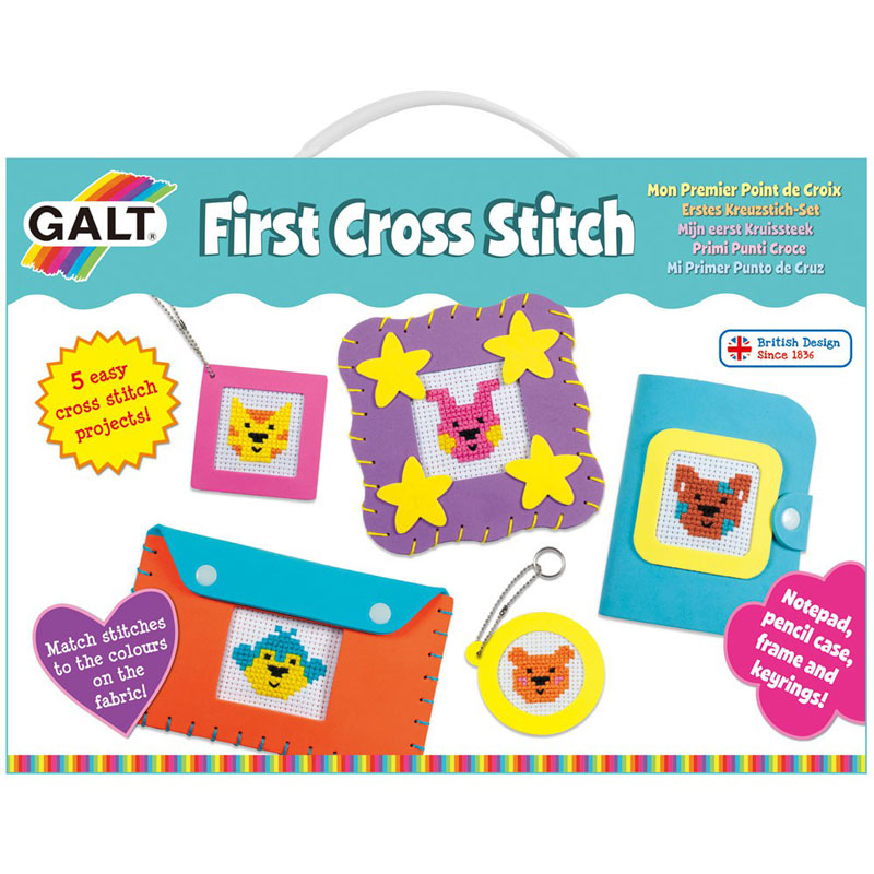 First Cross Stitch Craft Kit from Galt for kids aged 6 years and up