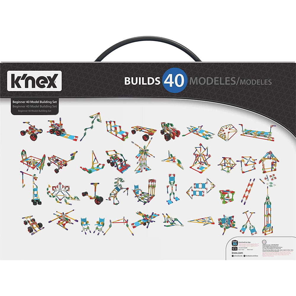 40 Model Building Set by K'Nex in box packaging