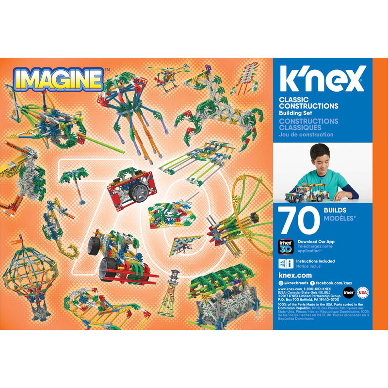 K'Nex Imagine 17435 Classic Constructions 70 Model Building Set