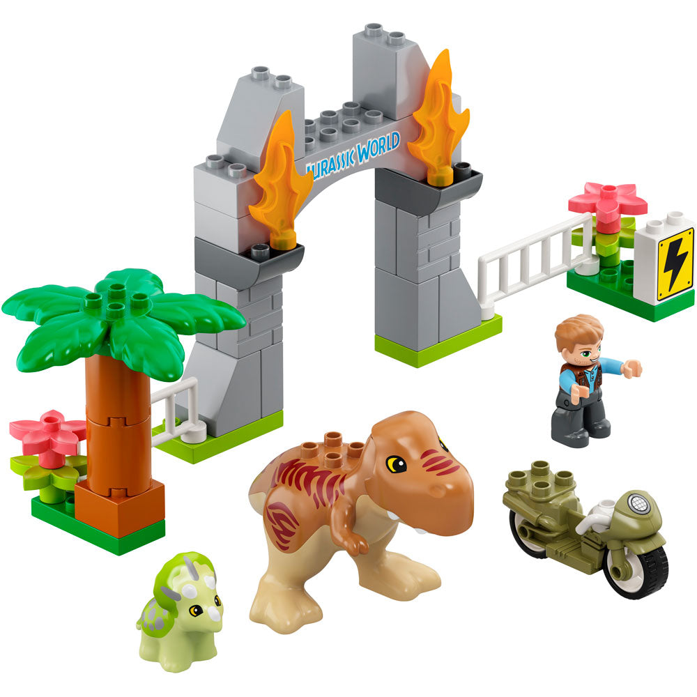 LEGO DUPLO 10939 T. rex and Triceratops Dinosaur Breakout
