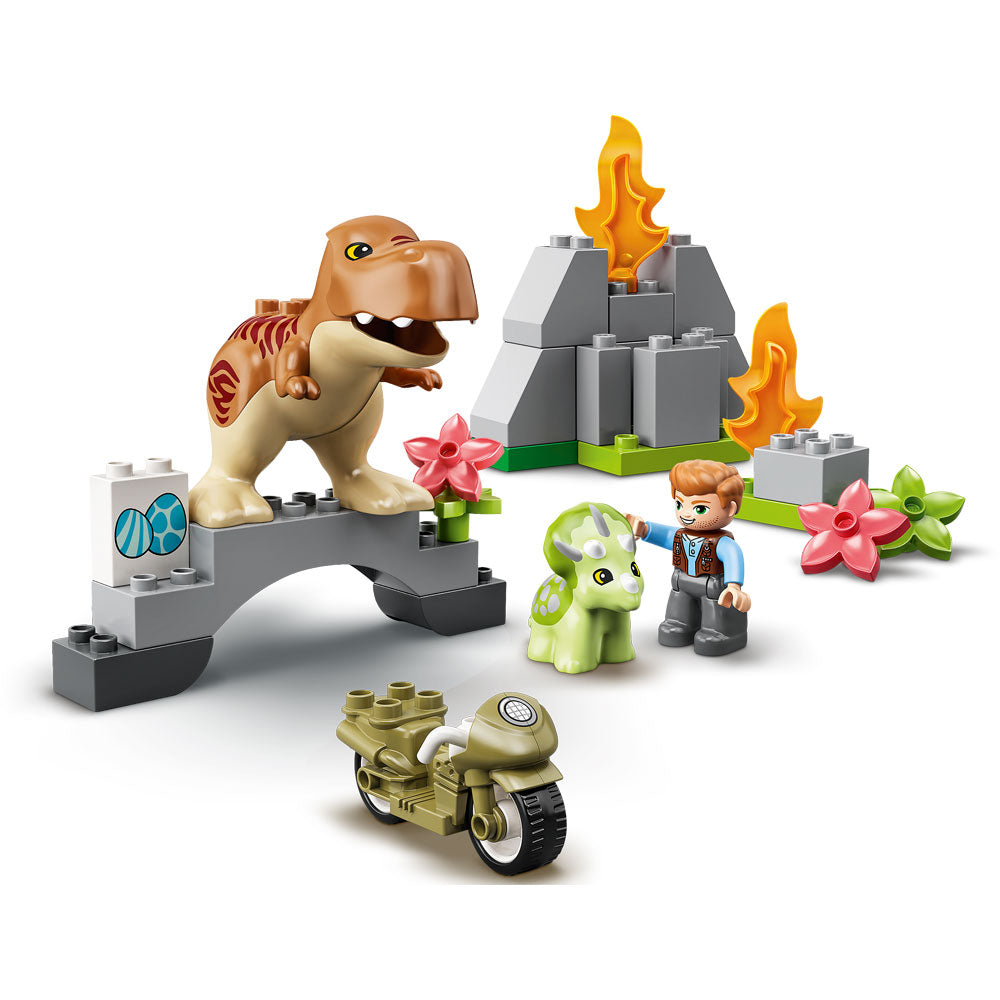 LEGO DUPLO 10939 T. rex and Triceratops Dinosaur Breakout