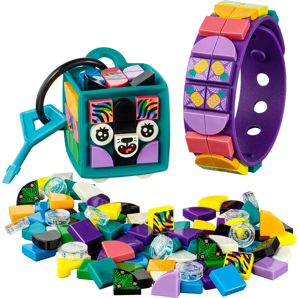 LEGO DOTS 41945 Neon Tiger Bracelet & Bag Tag