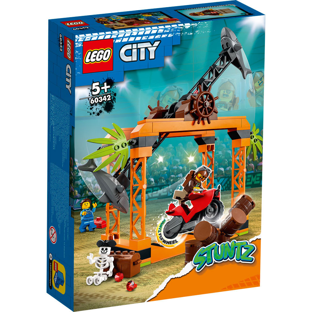 LEGO City Value Pack: 60341 The Knockdown Stunt Challenge + 60342 The Shark Attack Stunt Challenge + Gift Wrapping
