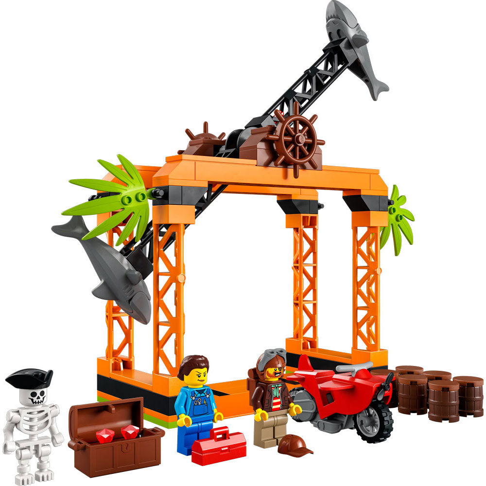 LEGO City Value Pack: 60341 The Knockdown Stunt Challenge + 60342 The Shark Attack Stunt Challenge + Gift Wrapping