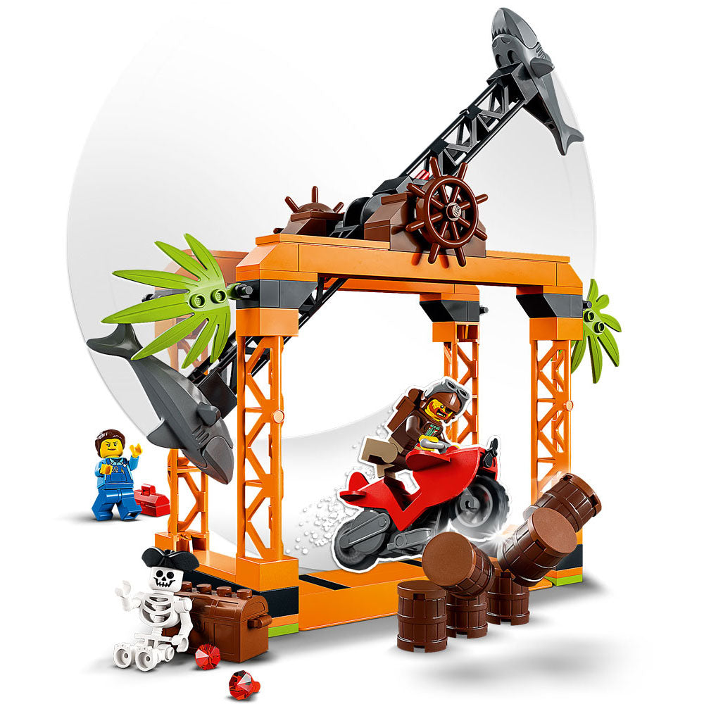 LEGO City Value Pack: 60341 The Knockdown Stunt Challenge + 60342 The Shark Attack Stunt Challenge + Gift Wrapping