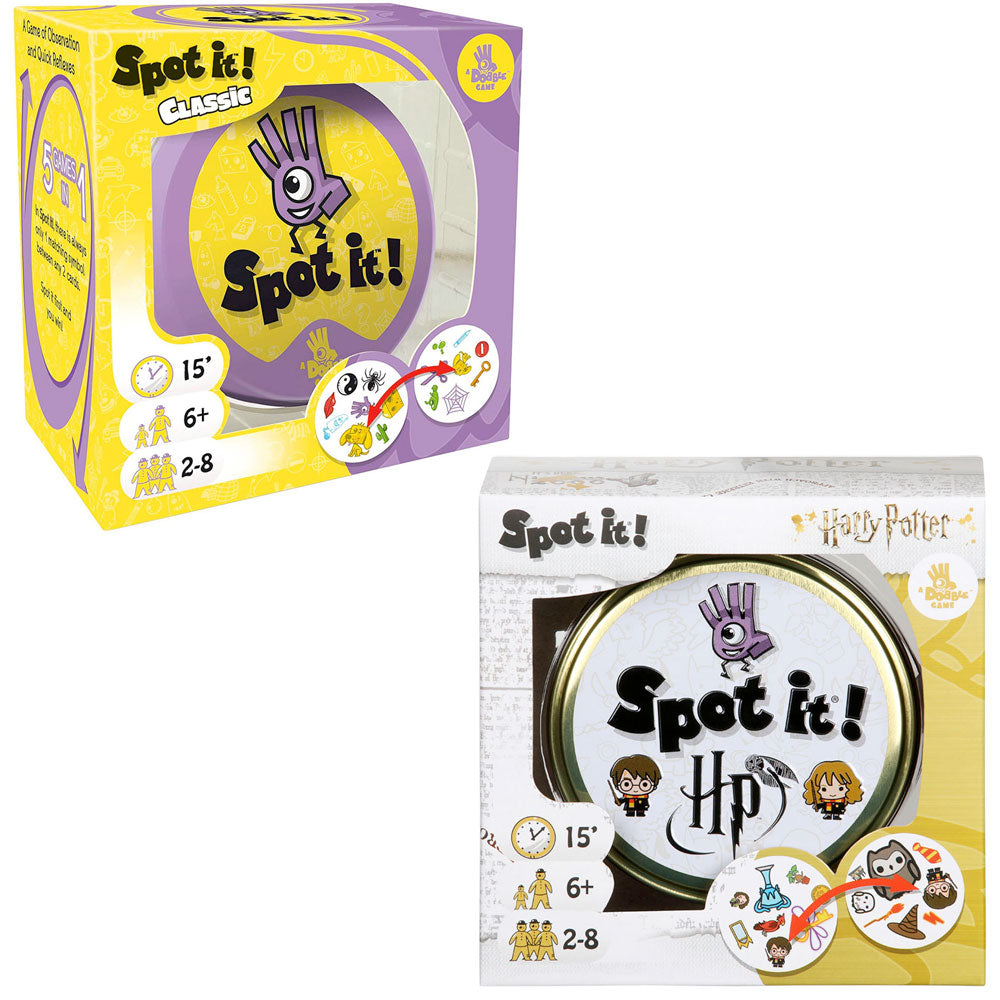 Moose Games Spot It Card Game Value Pack - Classic & Harry Potter