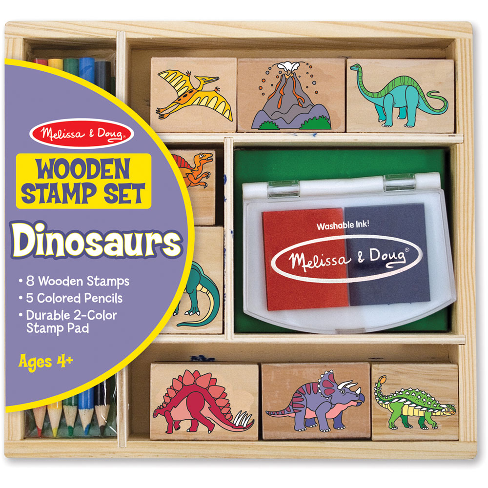 Melissa & Doug Dinosaur Wooden Stamp Set