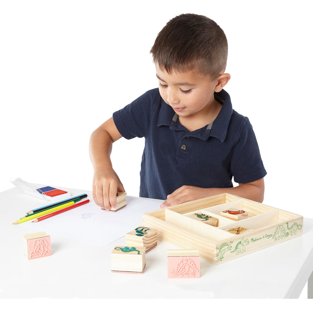 Melissa & Doug Dinosaur Wooden Stamp Set